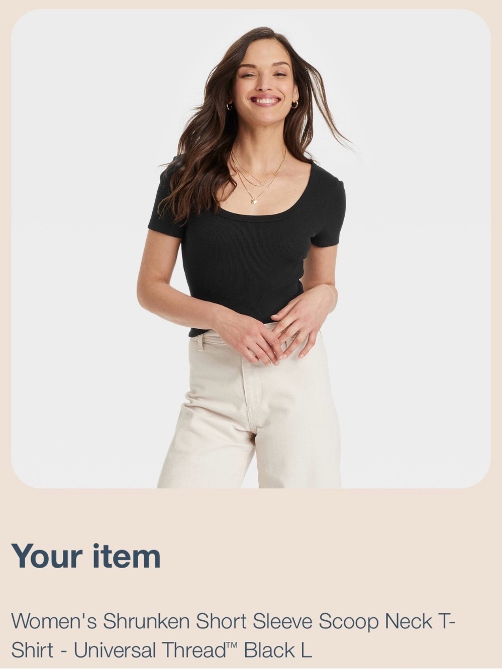 Universal Thread Black Short Sleeve Scoop Neck Ribbed Top